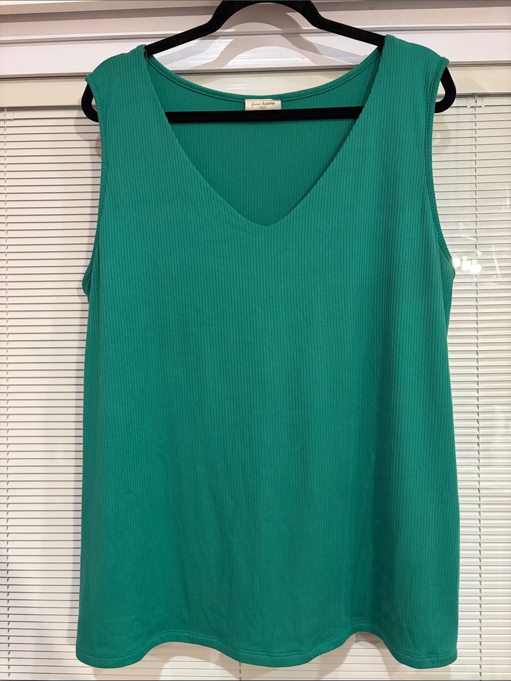Free Kisses Green Tank Top Size 3X